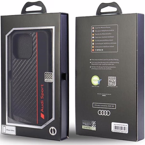 Audi Carbon Fiber Stripe iPhone 13 Pro / 13 6.1" чёрный/чёрный хардкейс AUS-TPUPCIP13P-R8/D1-BK