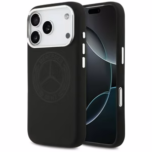 Mercedes Силиконовый Vintage Logo MagSafe Чехол для iPhone 17 Pro - чёрный