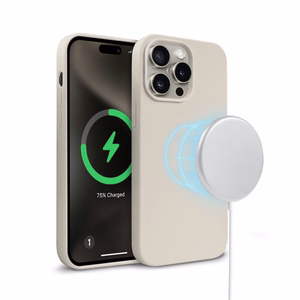 Crong Color Cover Magnetic MagSafe ümbris seadmele iPhone 15 Pro Max, kivibeež