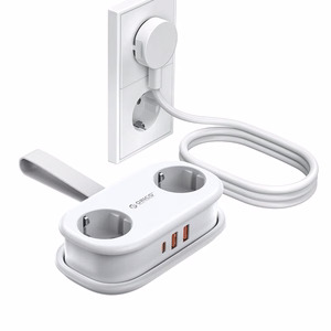 Orico AP3 20W GaN 5in1 Power Strip 2x AC + 2x USB-A + 1x USB-C - White