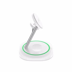 Tech-Protect QI15W-A46 3in1 Magnetic MagSafe Induktiivne Laadija - valge