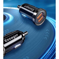 Autolaadija Essager "Turbo Dual" Sinine 18W (2xQC3.0)