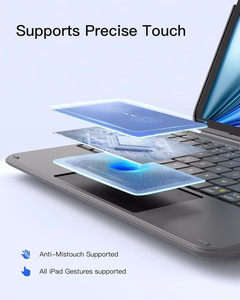 Inateck KB04122 AceTouch klaviatuuriga ümbris seadmele iPad 10.9–11", hall