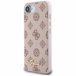 Guess Peony Script Logo MagSafe iPhone 16e Ümbris - Brown