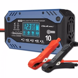 Qoltec 52482 sõiduki akulaadija 12/24 V must, sinine