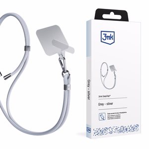 3mk EasyClip telefoni kaelapael, hall (hõbedased detailid)