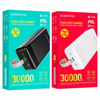 External aku Akupank Borofone BJ19B PD20W+QC3.0 30000mAh must