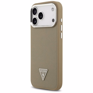 GUESS ümbris jaoks IPHONE 17 Pro Max compatible with MagSafe GUHMP17XPGTSPSW (Grained PU Triangle Logo) brown