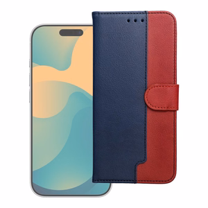 Klappümbris Samsung A27 Split Book, tumesinine ja punane