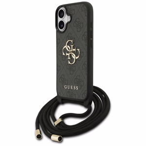 Guess 4G suure logoga rihmaga Crossbody ümbris iPhone 17 jaoks - must