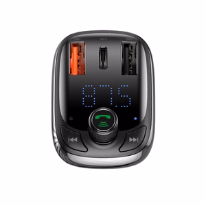 Baseus transmiter FM T Shaped S-13 Bluetooth MP3 car laadija must