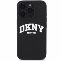 DKNY Silicone Valge Printed Logo MagSafe Ümbris jaoks iPhone 16 Pro Max - Must