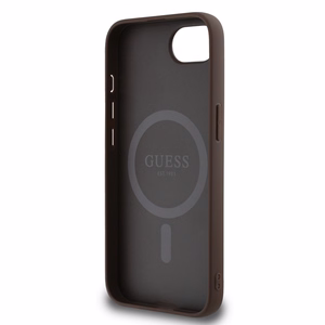Guess PU 4G Peony ümbris with MagSafe jaoks iPhone 16e - brown