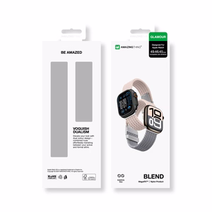 Set of 2 AmazingThing Blend Band jaoks Apple Watch 45/46/49mm - Roosa-Hall/Roosa