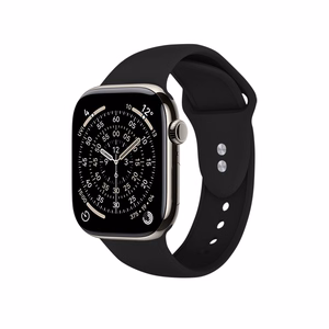 Crong Liquid Apple Watch rihm, 44/45/46/49 mm, must