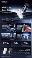 Car laadija Remax RCC358 30W USB-C/USB-A must