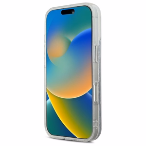 Karl Lagerfeld Liquid Glitter Karl&Choupette Head Magsafe iPhone 16 Ümbris - Clear