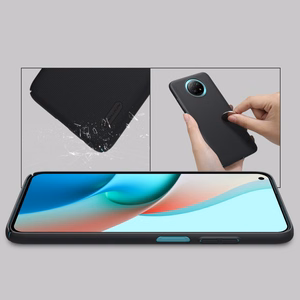 Nillkin Super Frosted Shield tugevdatud kate Xiaomi Redmi Note 9T 5G musta värvi jaoks
