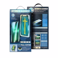 5D Full Glue Karastatud klaas jaoks iPhone 13 / 13 Pro / 14 must + applicator