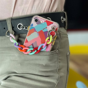 Värviline ketiga ümbris geelist paindlik elastne ümbris Samsung Galaxy A22 5G mitmevärviline (2)