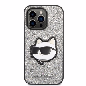 Karl Lagerfeld KLHCP14XG2CPS iPhone 14 Pro Max 6.7" hõbedane/hõbedane hardcase Glitter Choupette Patch