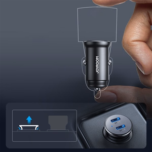 Joyroom JR-CCN06 30W 2x USB-C Metal Mini Car Laadija - must