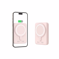 Tech-Protect LifeMag PB11 Powerbank MagSafe 10000mAh 15W USB-C port - roosa + USB-C kaabel