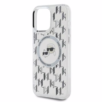 Karl Lagerfeld IML Monogram Karl & Choupette Head MagSafe Ümbris jaoks iPhone 15 Pro Max - Clear