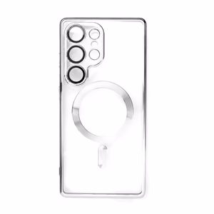 Electroplated Ümbris with MagSafe galvanized jaoks iPhone 16e - hõbedane