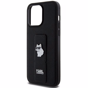 Karl Lagerfeld Gripstand Saffiano Choupette Pins чехол для iPhone 13 Pro / 13 - чёрный