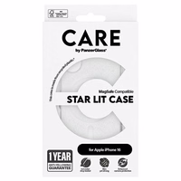 CARE by PanzerGlass Flagship Star Lit Ümbris iPhone 16 6.1" valge/valge MagSafe 1341