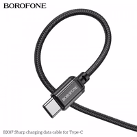 USB Kaabel Borofone "BX87" Must "Type-C" 100cm
