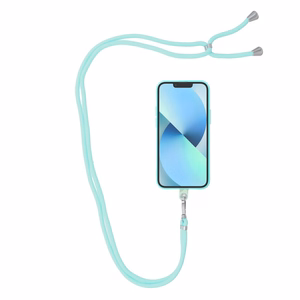 SWING (6mm) Phone lanyard, Phone pendant with adjustable length / cord length 165cm (max 82.5cm in the loop) / on the shoulder or neck - lite roheline