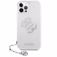 Guess GUHCP12LKS4GSI iPhone 12 Pro Max 6.7" läbipaistev kõvakaaneline 4G Silver Charms kollektsioon