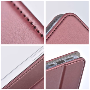 Klappümbris Samsung A27 Smart Magneto, burgundiapunane
