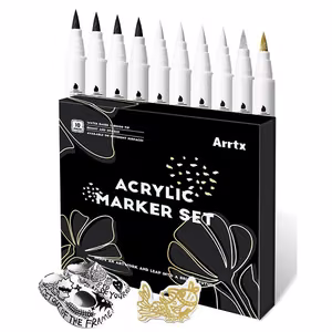 Akrüülmarkerid ARRTX, 4 värvi, 10 tk