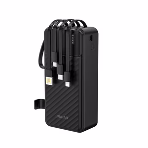 Dudao K11 Max 30000mAh Powerbank koos sisseehitatud kaablitega - must