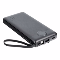 Power Bank Veger "W1116" must 10000mAh (PD / QC3.0) + integreeritud 3in1 kaabel
