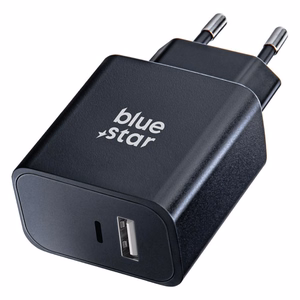 Phone charger sinine Star USB C + USB A QC4.0 PD 3A 25W TFB-TC-25WPD must