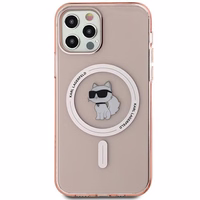 Karl Lagerfeld IML Choupette MagSafe ümbris jaoks iPhone 12/12 Pro - roosa