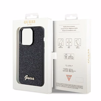 Guess Disco Metal Script ümbris jaoks iPhone 14 Pro Max - must