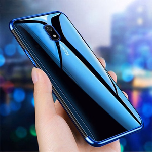 Selge värvi Case Gel TPU Electroplating raam Cover for Xiaomi Redmi 8A sinine
