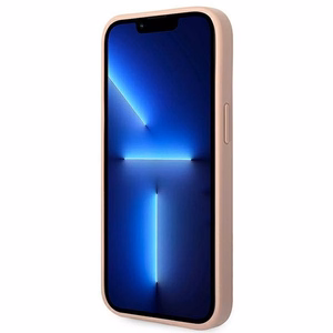 Guess GUHCP14MPSASBPI Saffiano with Metal Logo ümbris seadmele iPhone 14 Plus, roosa