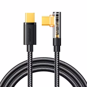 Joyroom S-CC100A6 mänguri USB-C / USB-C kaabel nurkpistikuga, 100 W, 1,2 m, must
