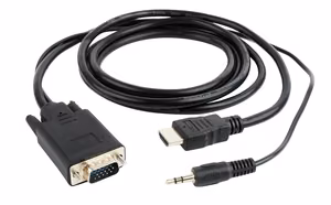 Gembird A-HDMI-VGA-03-10 videokaabli adapter 3 m HDMI + 3.5mm VGA (D-Sub) must