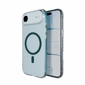 Puro Lite Mag TPU+PC Ümbris Compatible with MagSafe jaoks iPhone 17 Air - Läbipaistev with Turquoise Ring