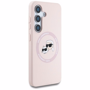 Karl Lagerfeld чехол для Samsung S25 KLHMS25SSKCHTCP (Magnetic Silicone Double Heads) розовый