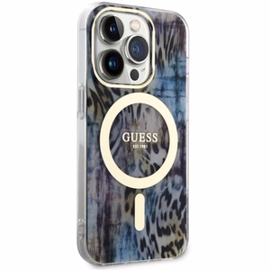 Guess GUHMP14LHLEOPWB iPhone 14 Pro 6.1" sinine/sinine hardcase Leopard MagSafe