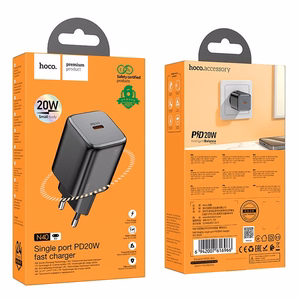 Phone Laadija Hoco USB C QC PD 20W N40 must