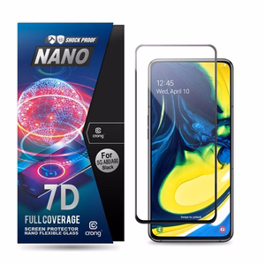 Crong 7D Nano Flexible Glass 9H hübriidne ekraaniklaas seadmele Samsung Galaxy A80 / A90
